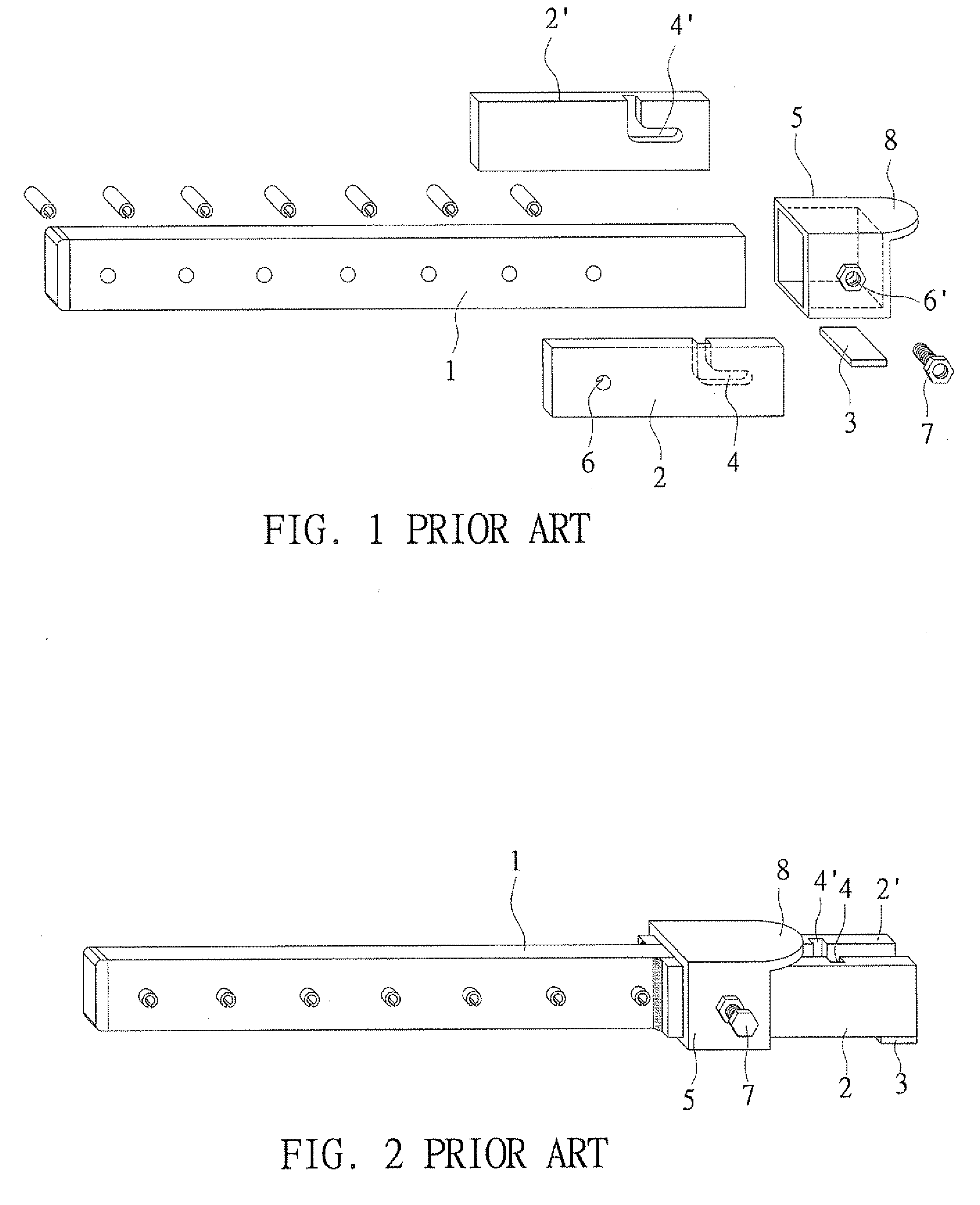 Slide extension locating system for a clamping apparatus