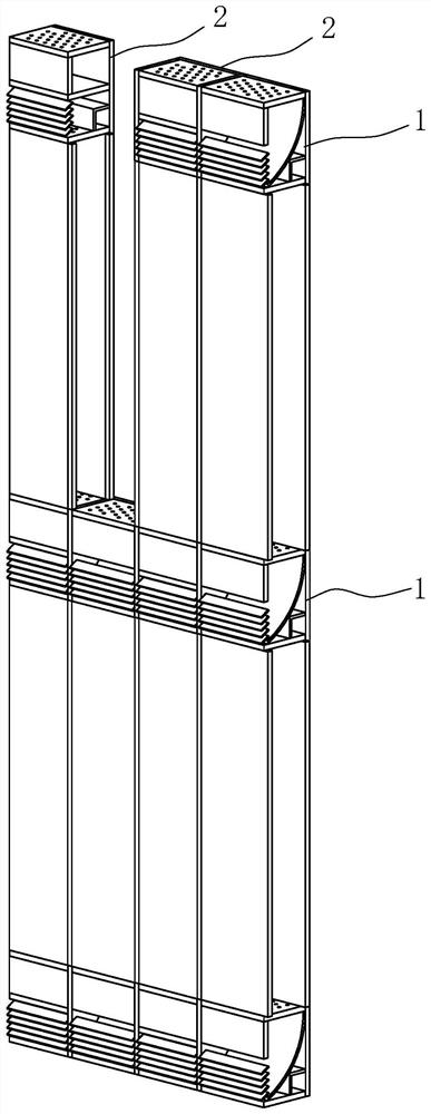 Double-layer curtain wall unit and double-layer curtain wall