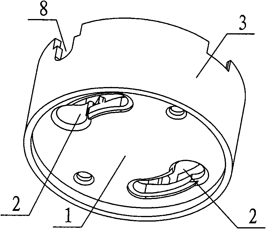 GU24 pushing-handle switch lamp base