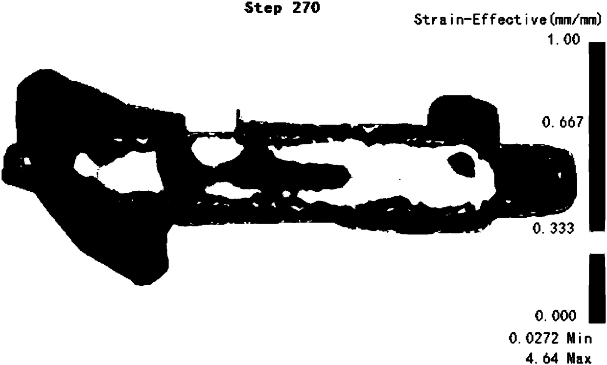 Forging method of large and complex die forging of A-100 steel and design method of pre-forging part thereof