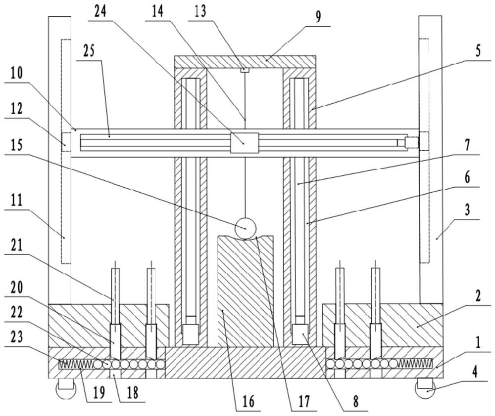 Perpendicularity detection device for constructional engineering