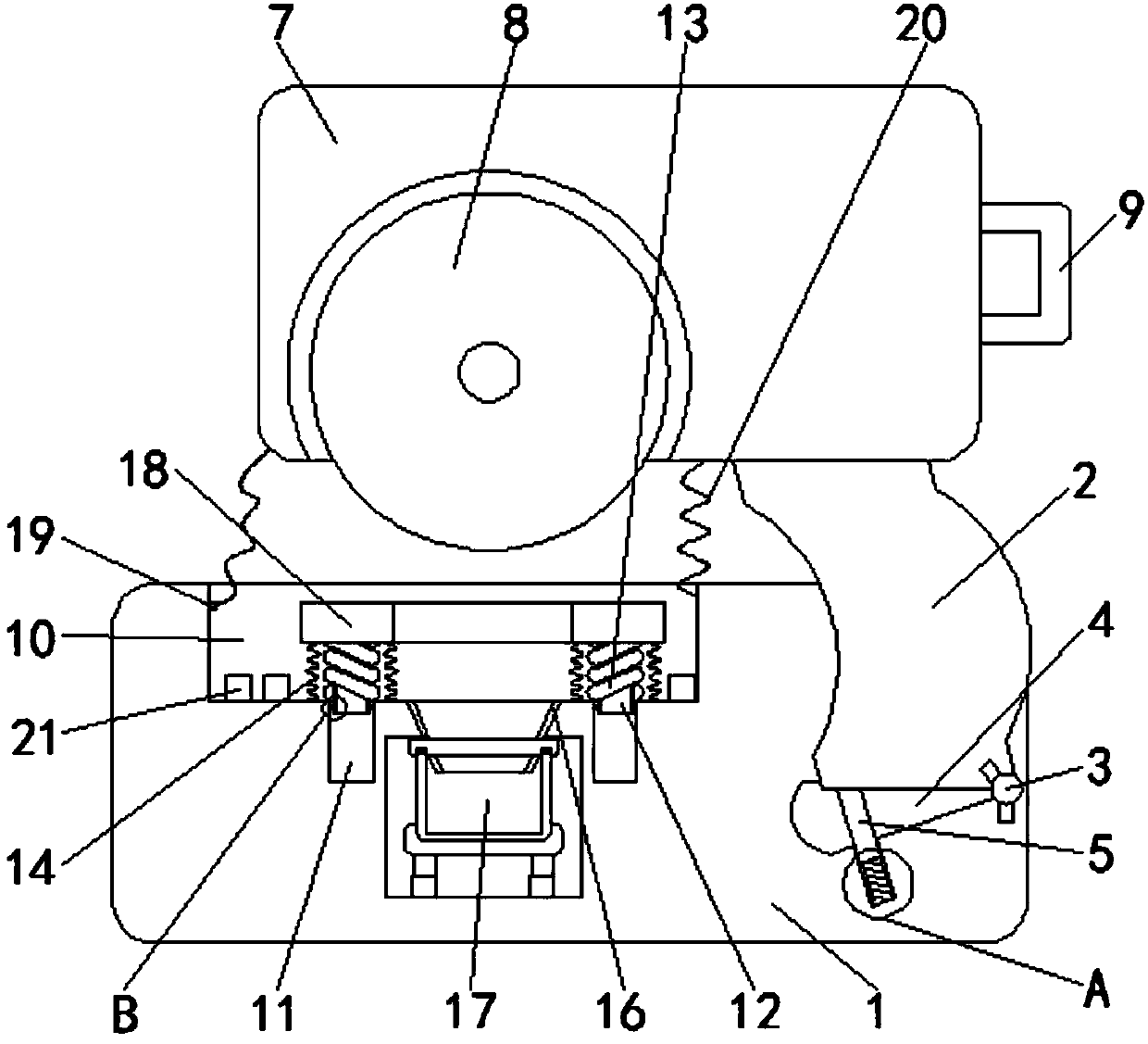 Dustproof construction cutting device with good energy-saving and environment-friendly effects