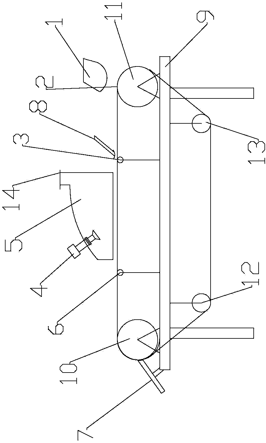 Magnetic separation device for iron ore powder