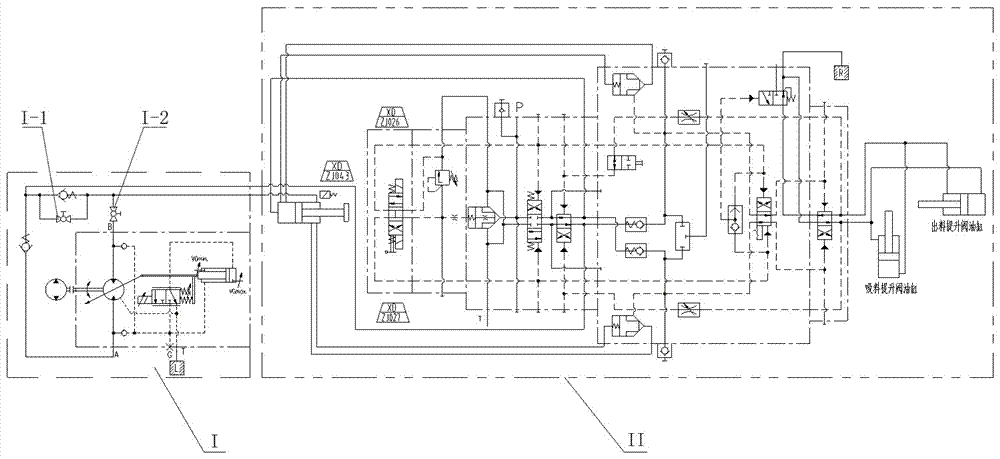 Novel double-liquid grouting full hydraulic coupling control system