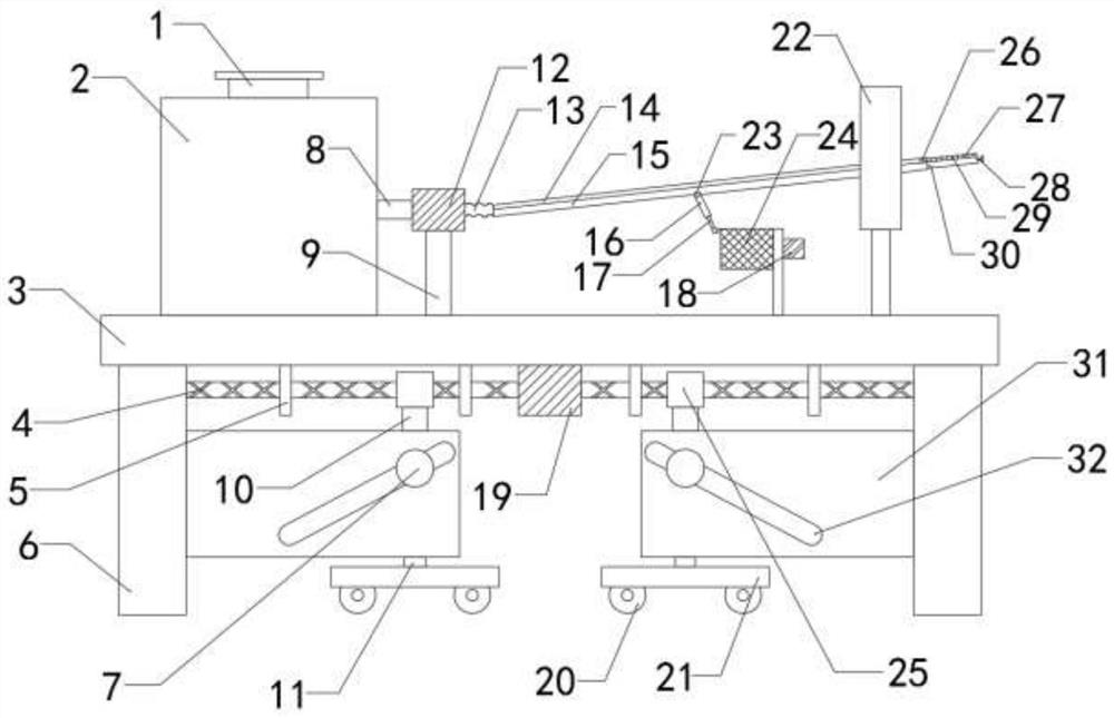 Disinfectant spraying device for animal husbandry