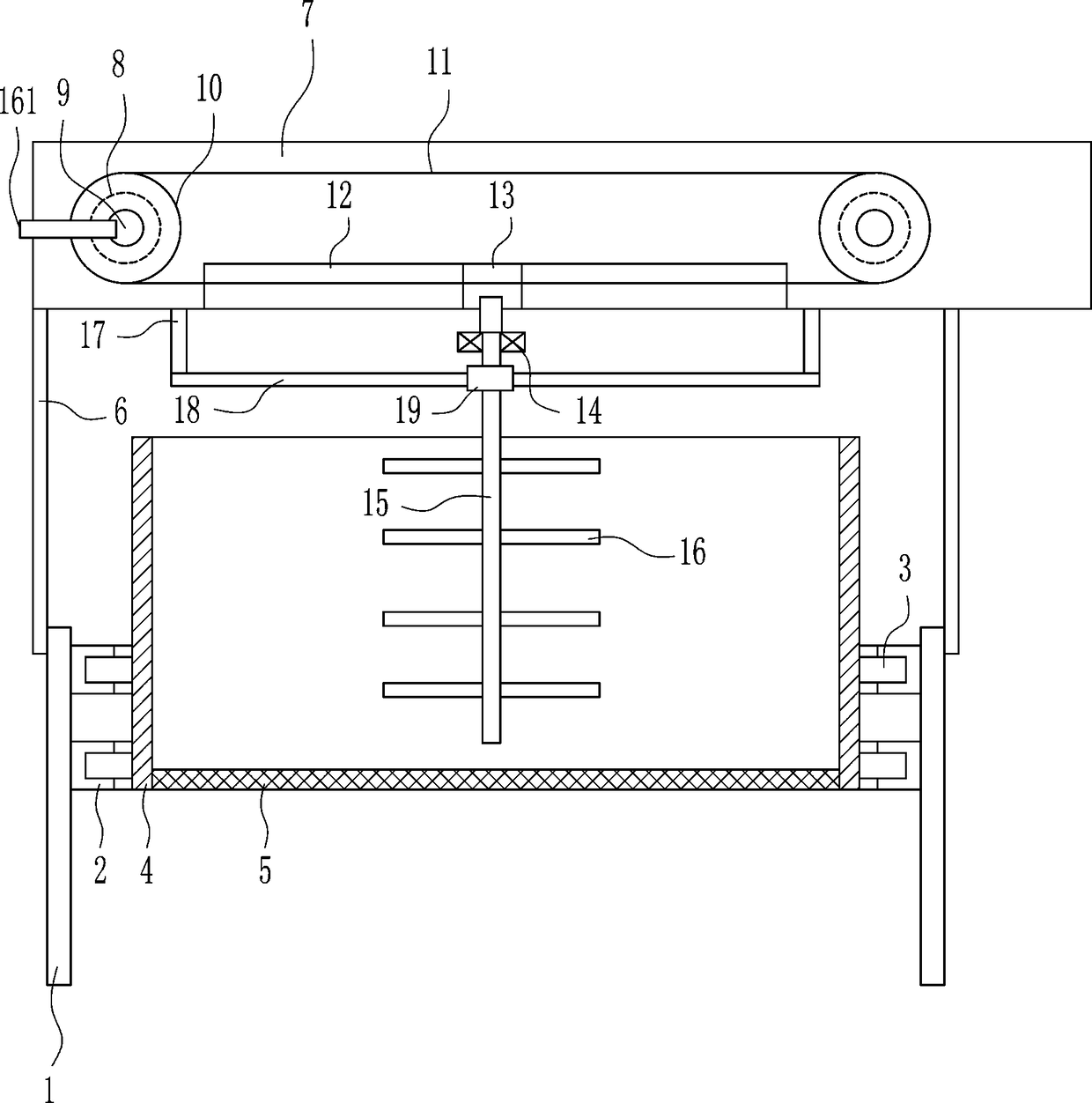 Movable sieving equipment for traditional Chinese medicine materials for orthopedics department