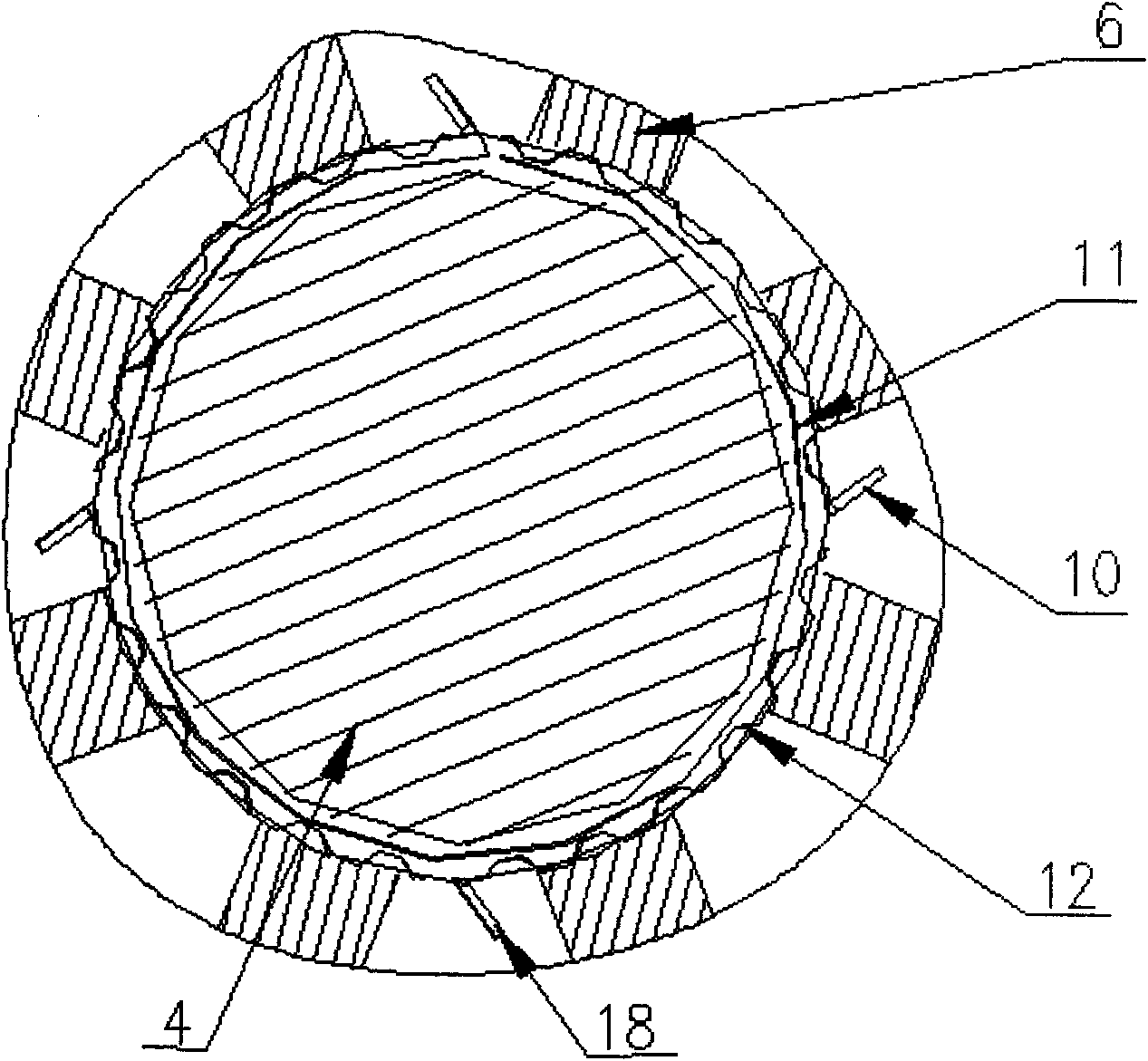 Embedded electromagnetic-elastic foil gas mixing bearing