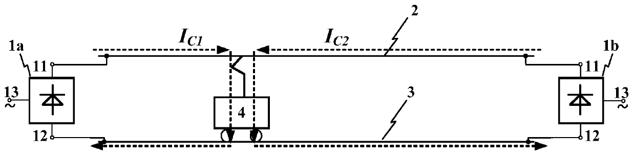 A system for reducing rail potential of subway trains