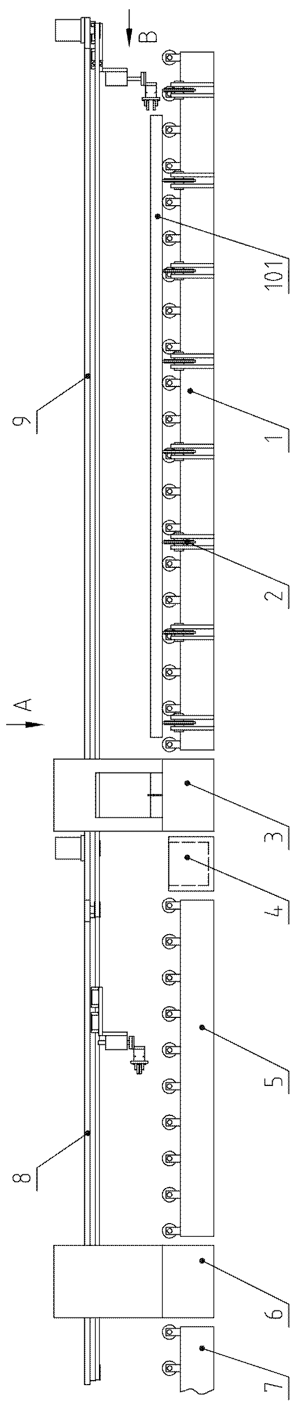 Material delivery mechanism of aluminum template automatic blanking production line