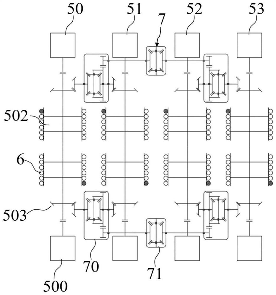 A tension self-balancing multi-rope winding lifting system and method