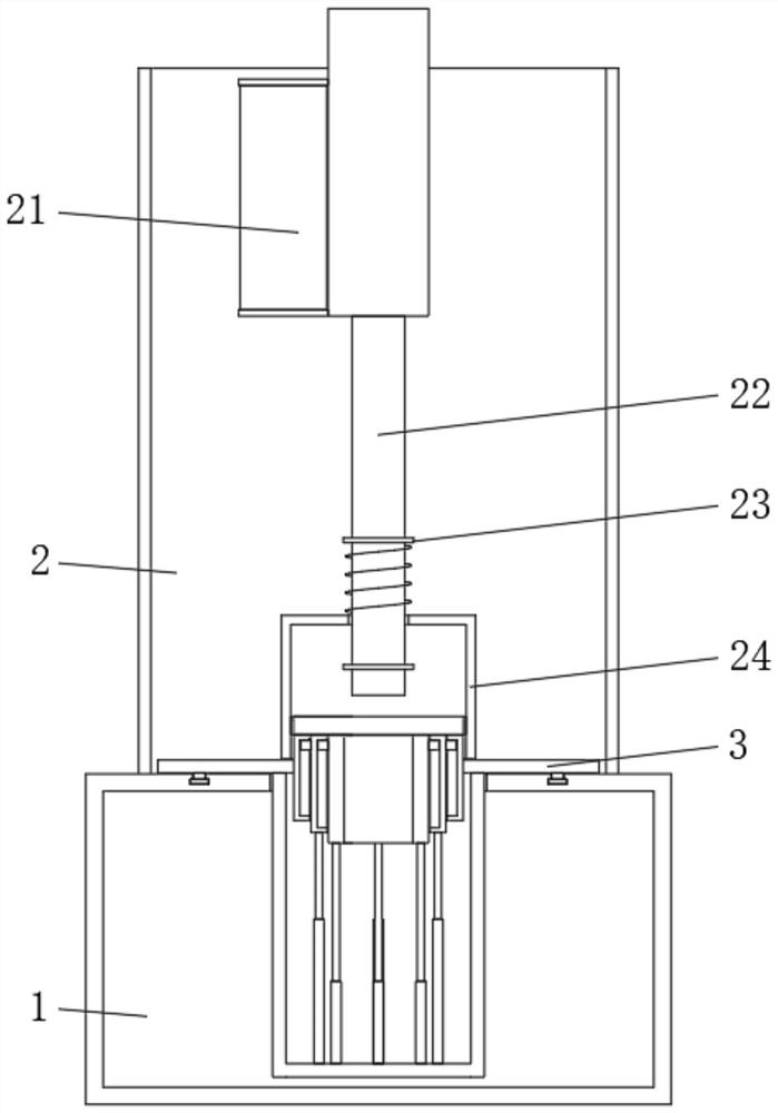 Gas-liquid pressurization type pinion press-fitting machine