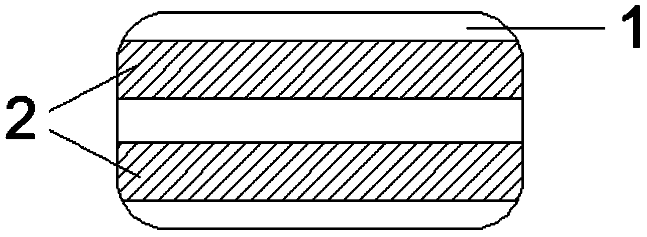 Carbon fiber and glass fiber mixed type plane grating rib