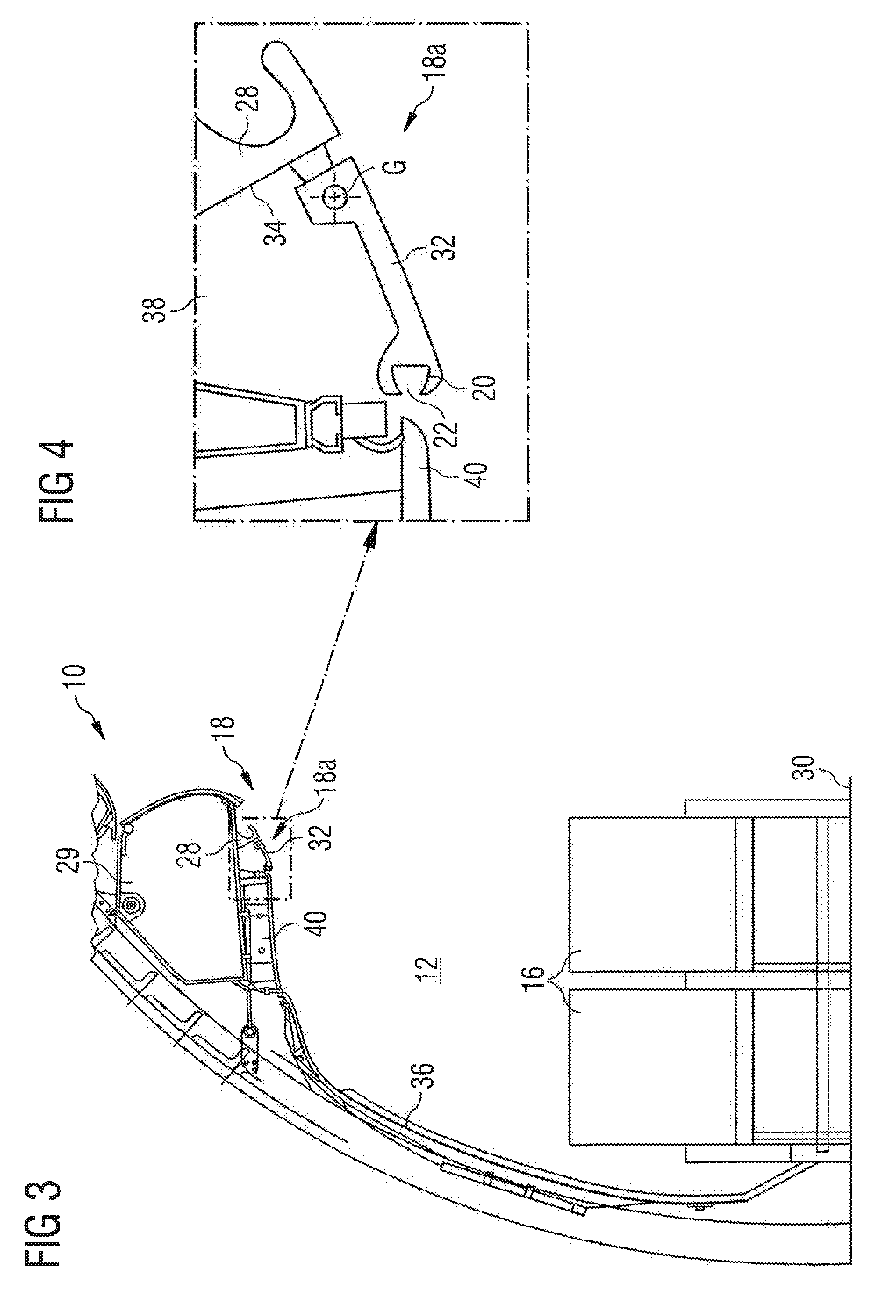 Device for delimiting a crew rest compartment and method for implementing such a device