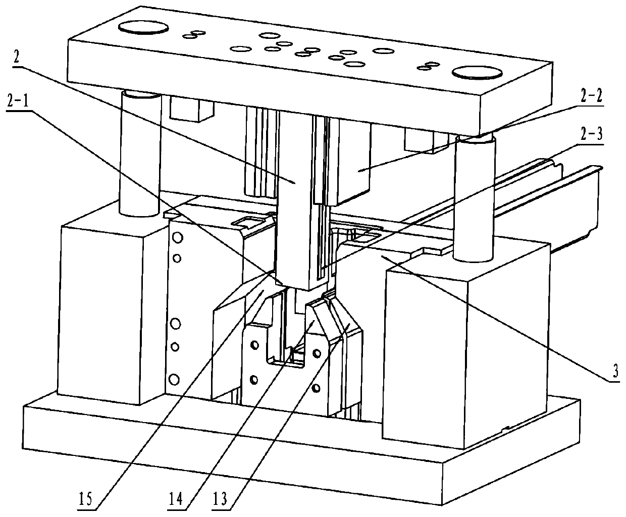 On-line cutting-off method for special-shaped end of automobile frame cross beam