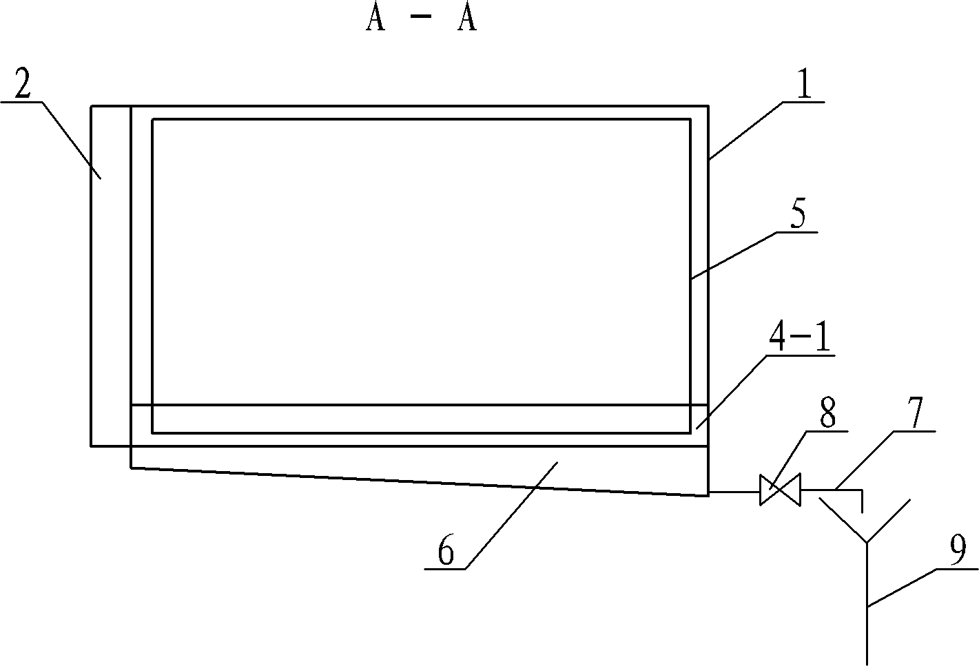 Device for filtering residual ammoniacal liquor and tar by coke