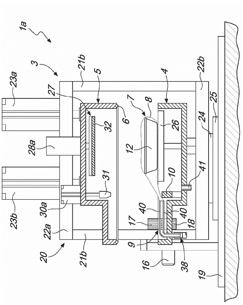 Device for vacuum packaging, particularly of food products