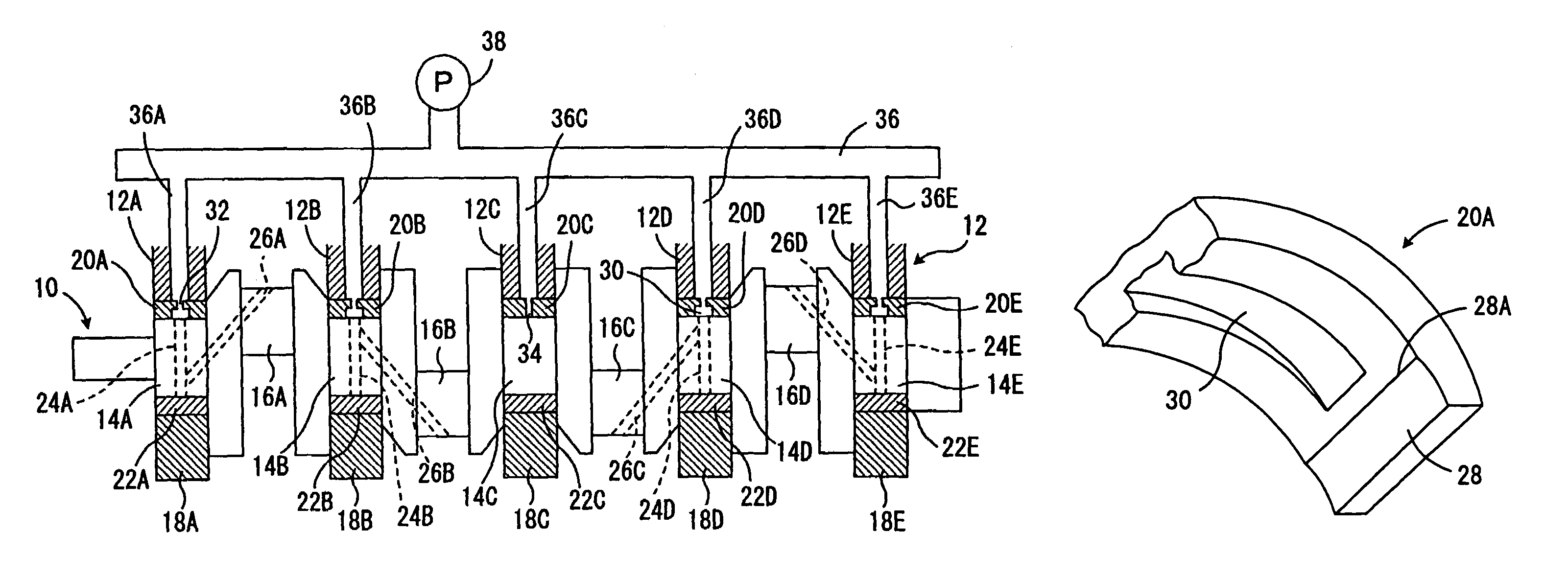 Oil-feeding device for an engine crankshaft