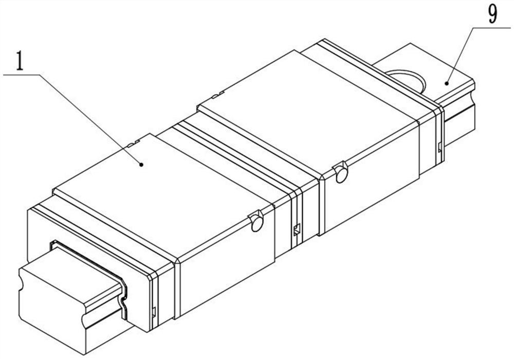 Combined telescopic sliding block