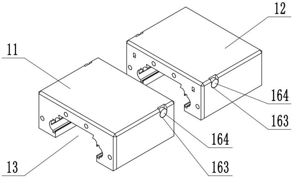 Combined telescopic sliding block