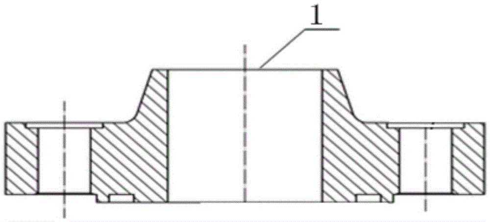 Flange connecting cabin penetration pipe fitting