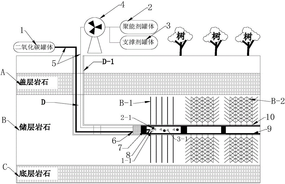 Carbon dioxide stamping phase change detonation fracturing system and method