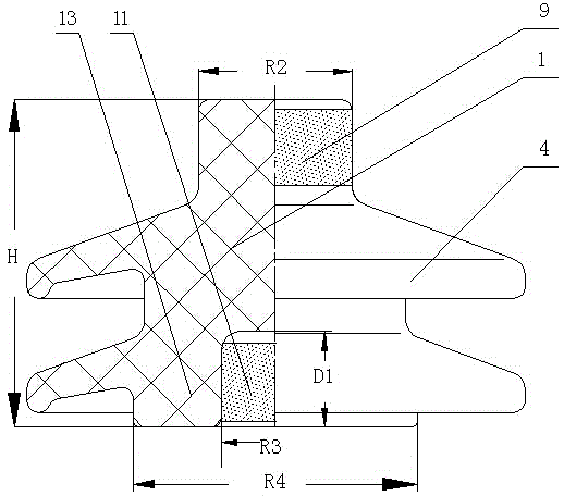 Post insulator for 1500V rigid overhead contact line