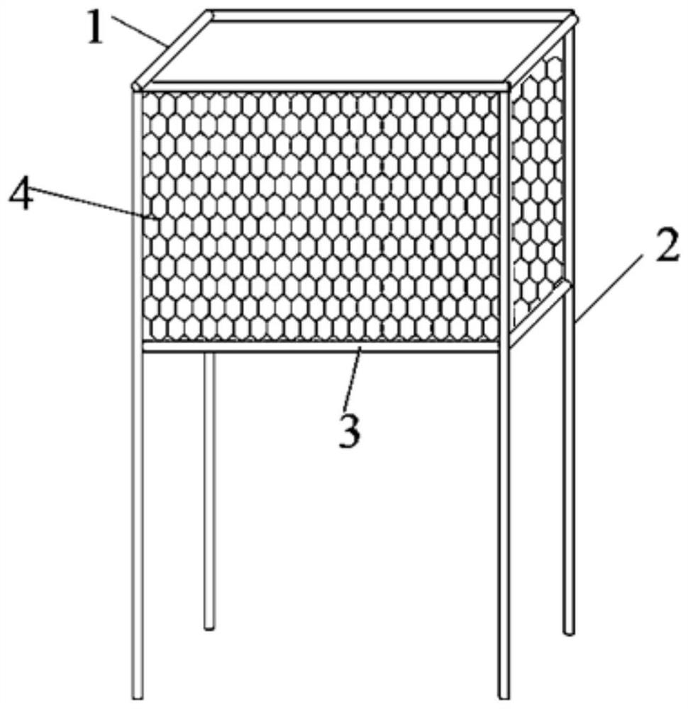 Single gabion for water damage protection of highway subgrade and construction method