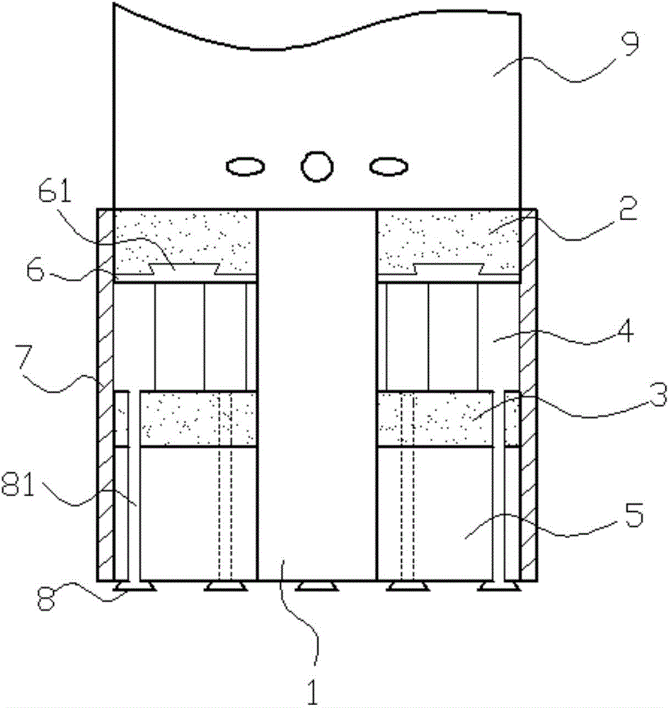 Anti-toppling shock absorption base