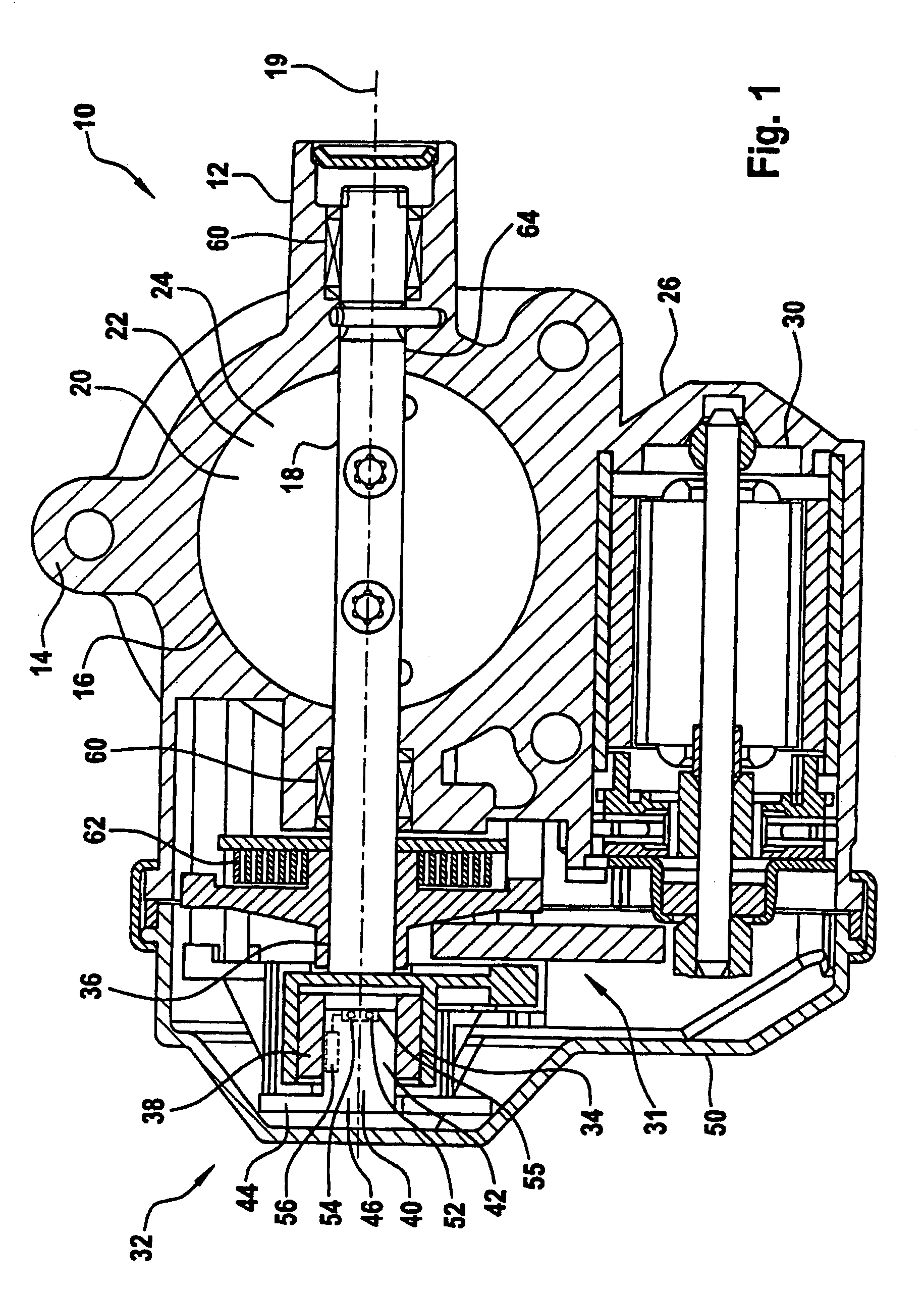 Method for the contactless detection of the position of a butterfly valve shaft of a butterfly valve connecting piece and butterfly valve connecting piece