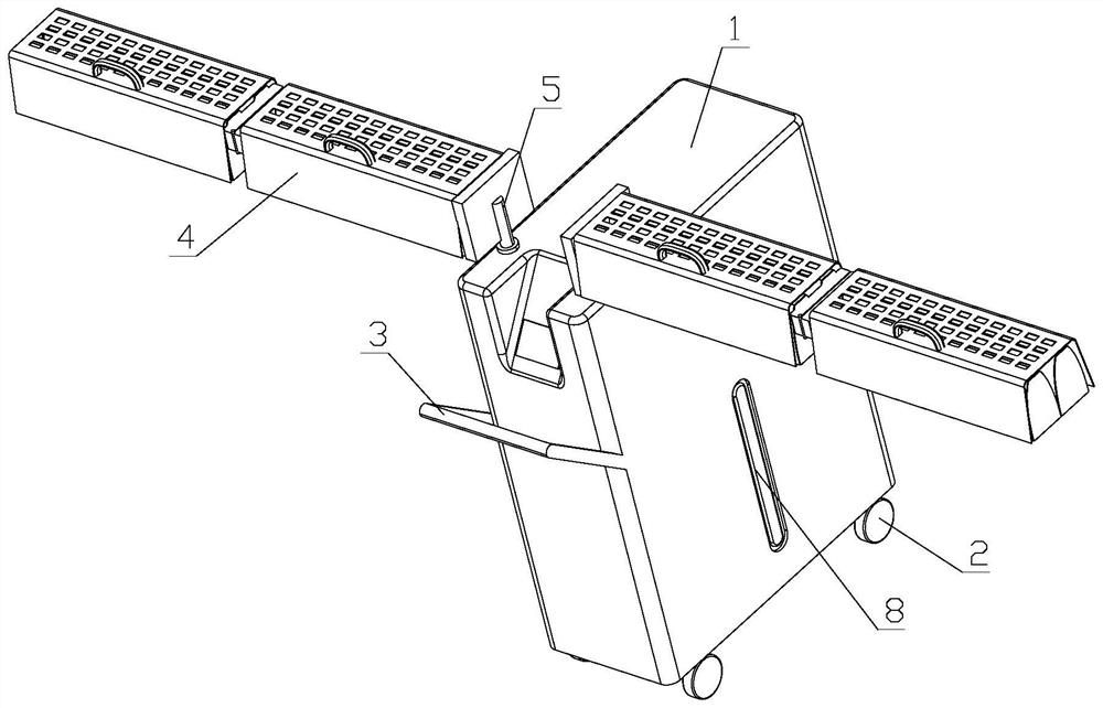 Hand-push type object surface UVC deep ultraviolet disinfection equipment