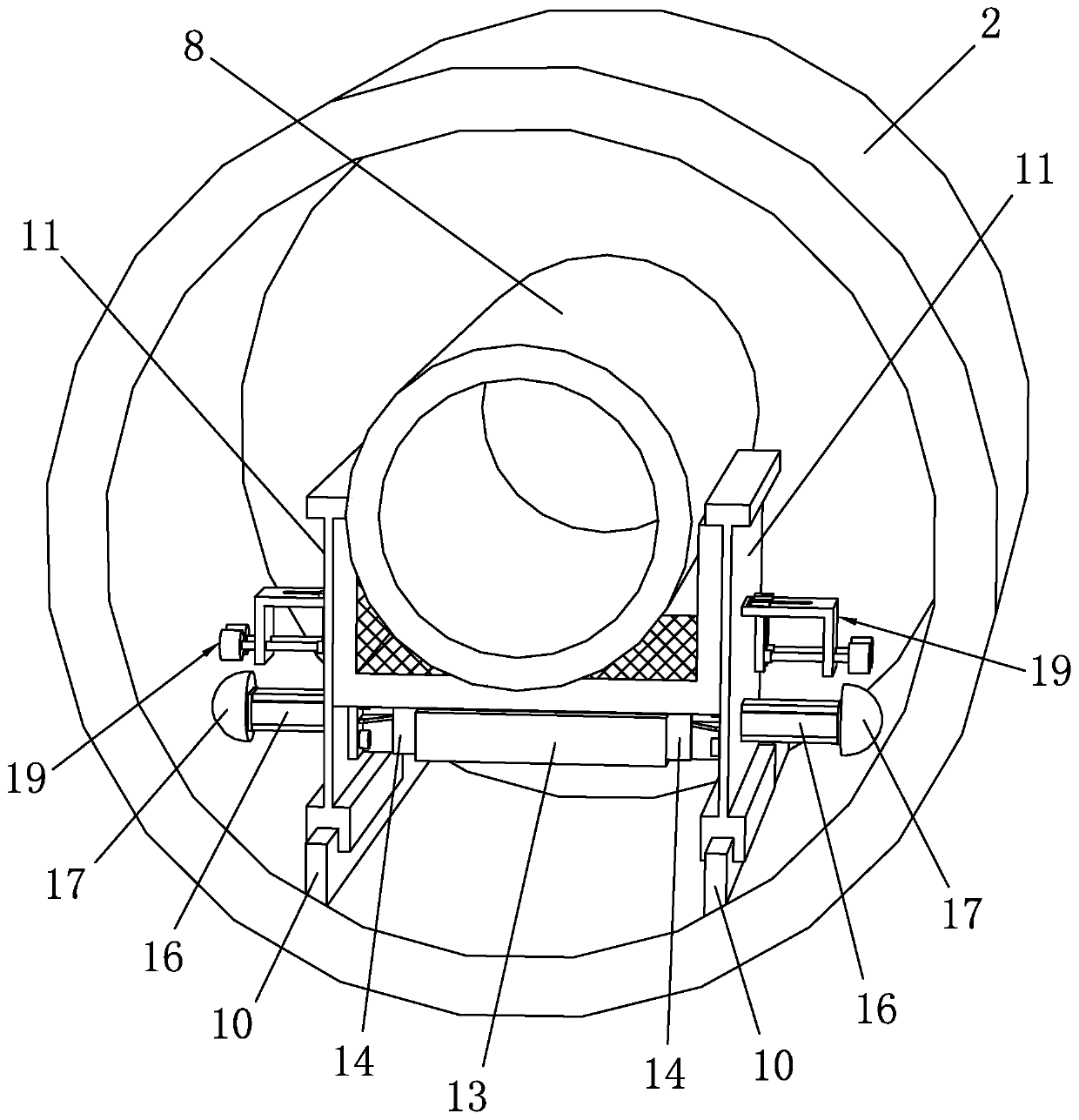 Cylindrical expansion tank for air source heat pump heating and manufacturing method thereof