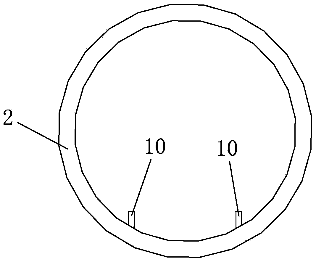 Cylindrical expansion tank for air source heat pump heating and manufacturing method thereof