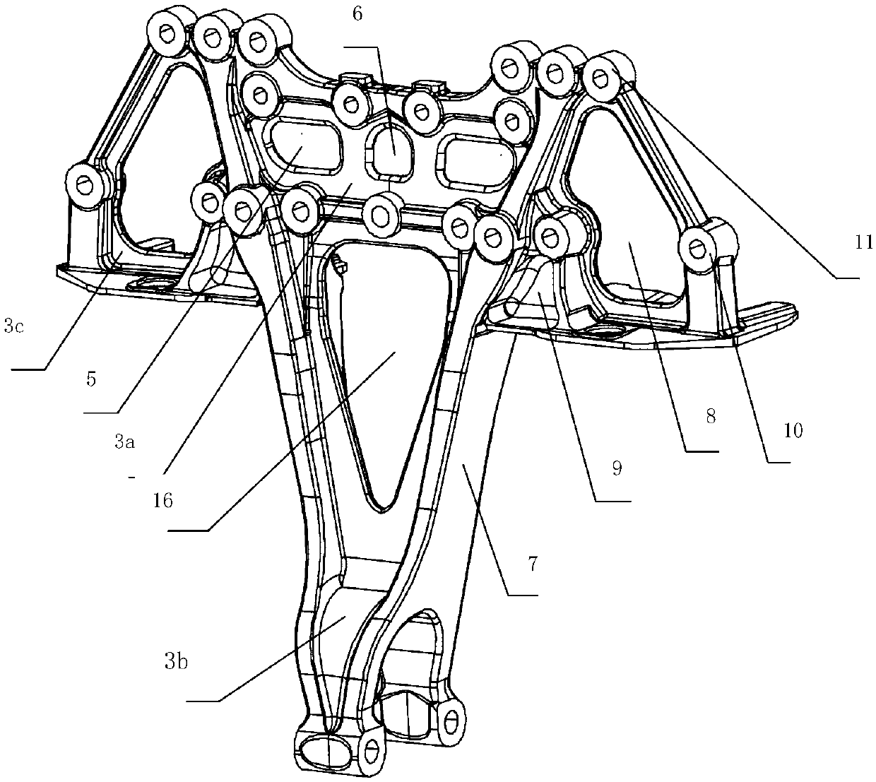 A functionally integrated bracket for an air suspension