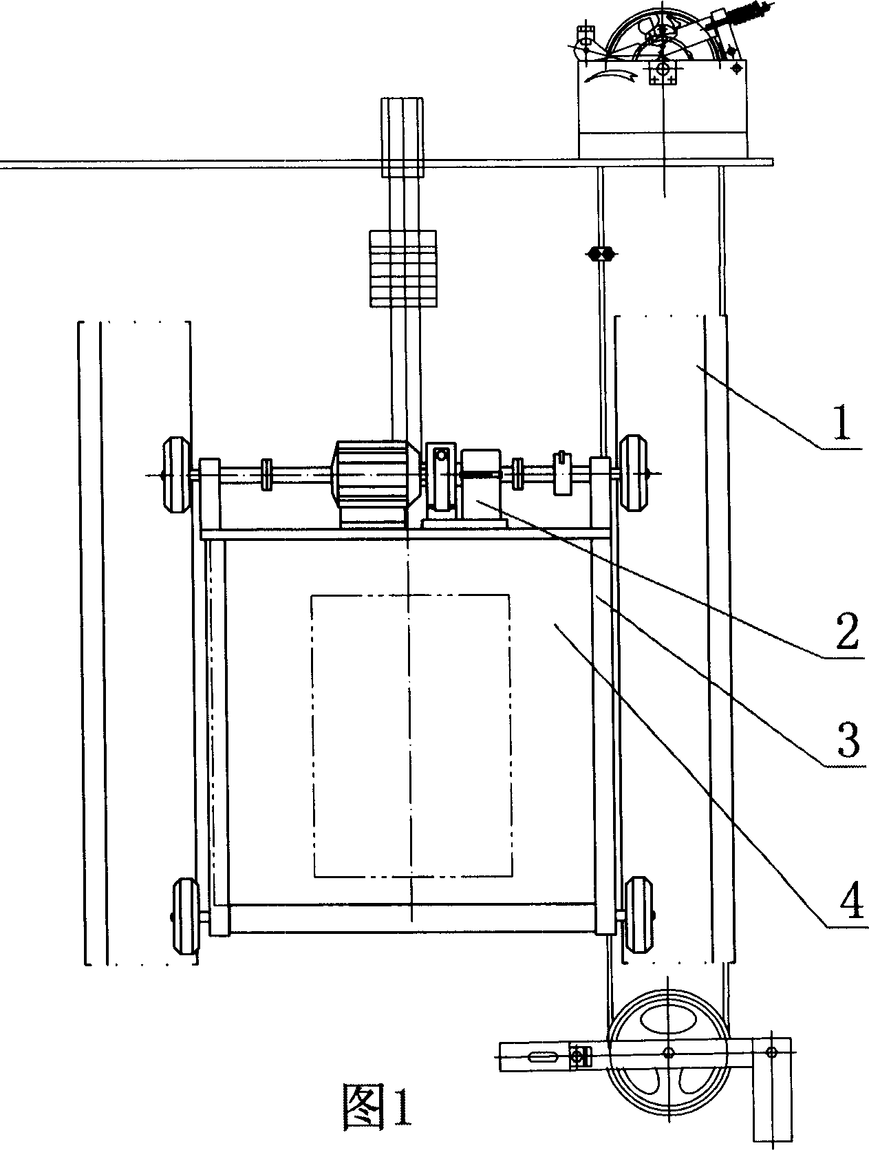 Dooly compartment self going type elevator