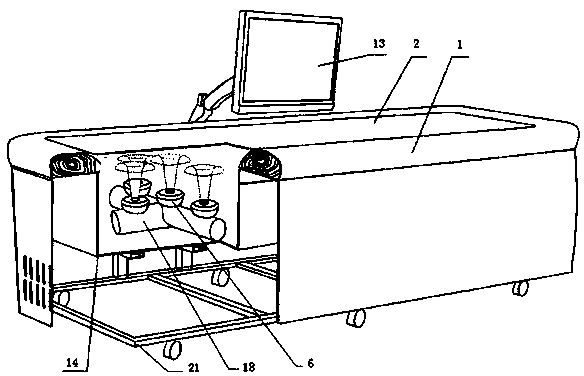 Dry-type hydrotherapy massage method and massage bed