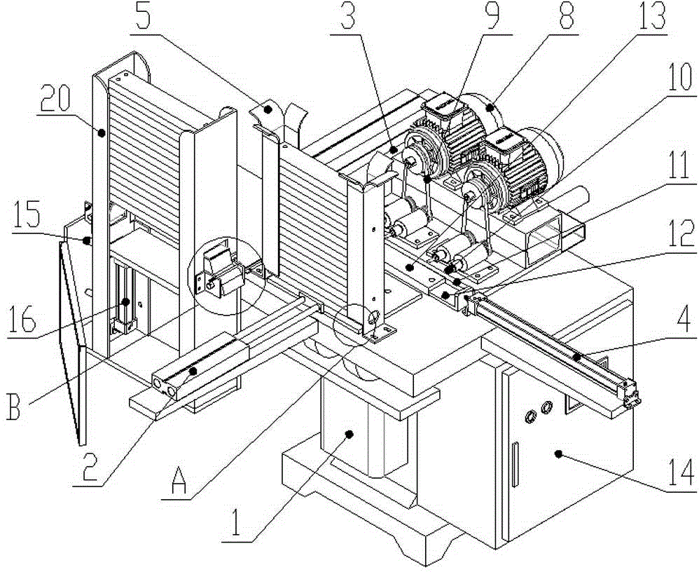 Full-automatic effective drilling machine for furniture panel