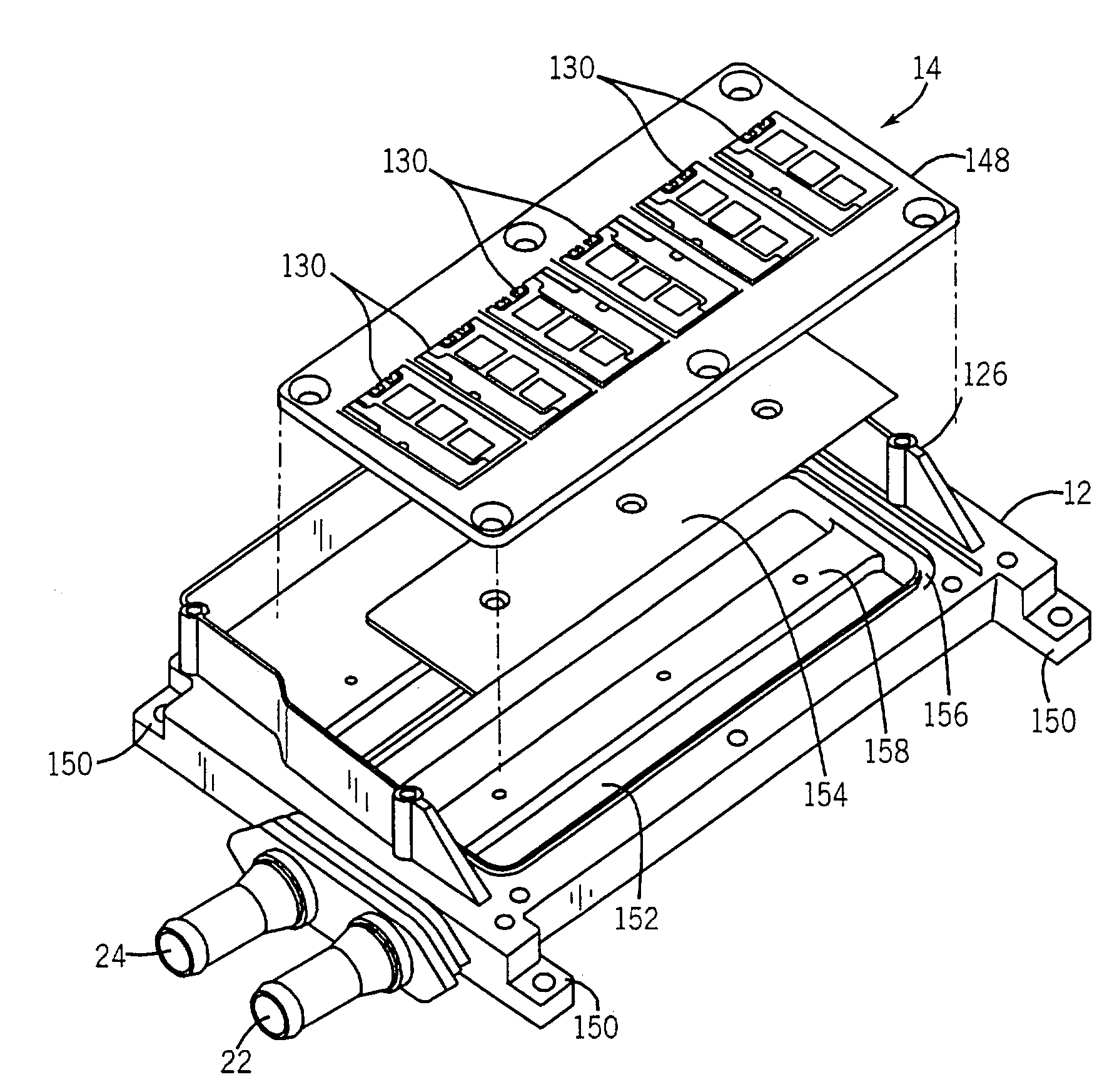 Vehicle drive module having improved cooling configuration