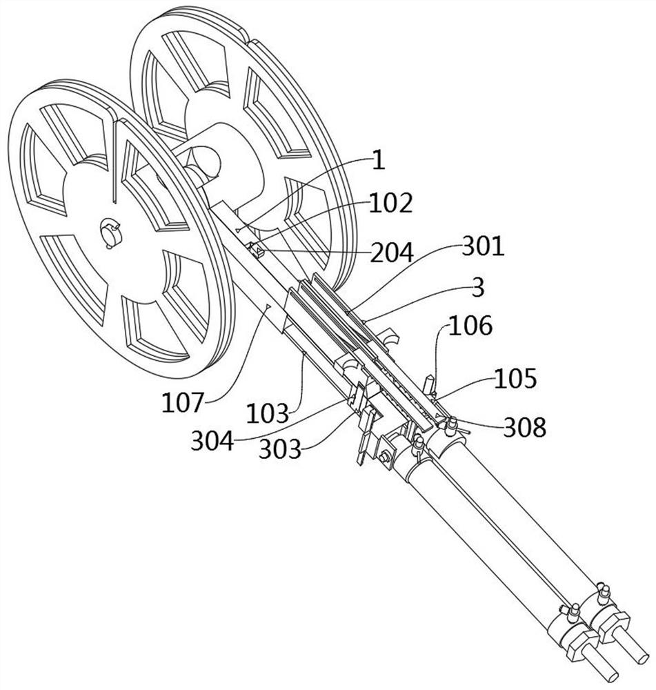 Wheel adjusting mechanism of high-speed embroidery equipment for textile manufacturing and processing