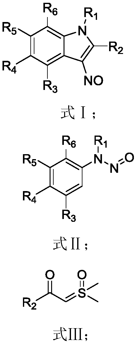 Preparation method of 3-nitroso substituted indole derivative