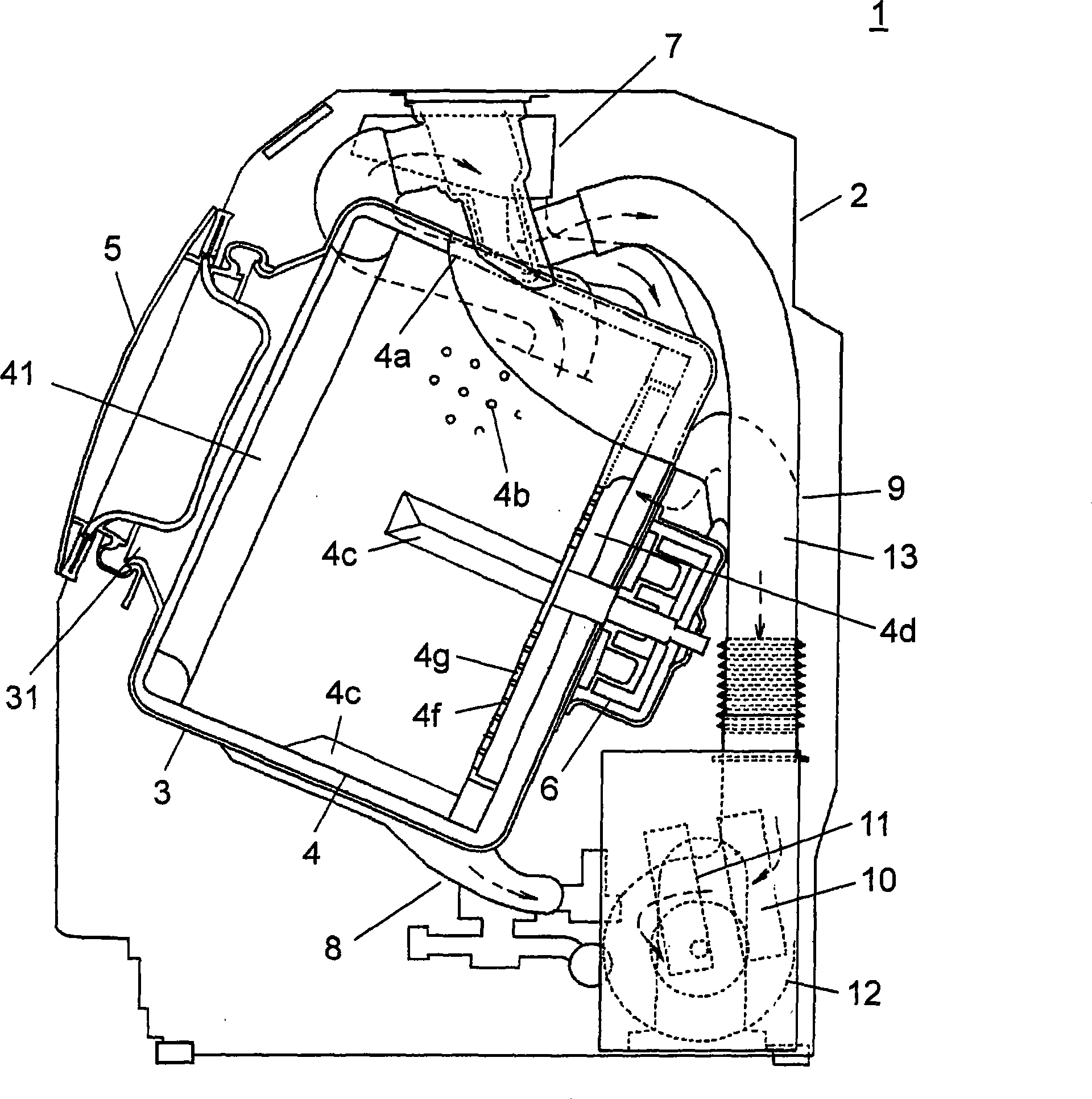 Rolling washing dryer