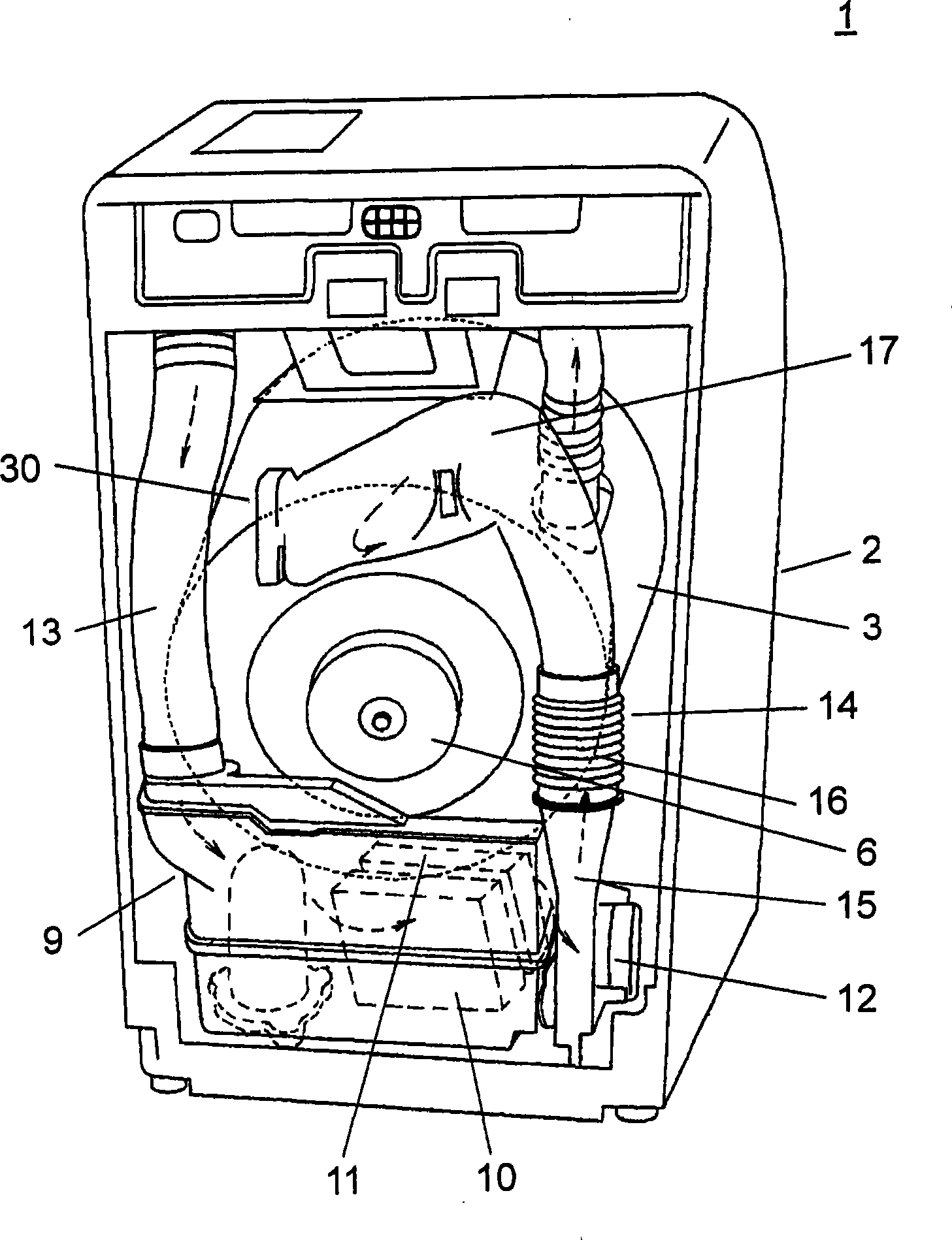 Rolling washing dryer