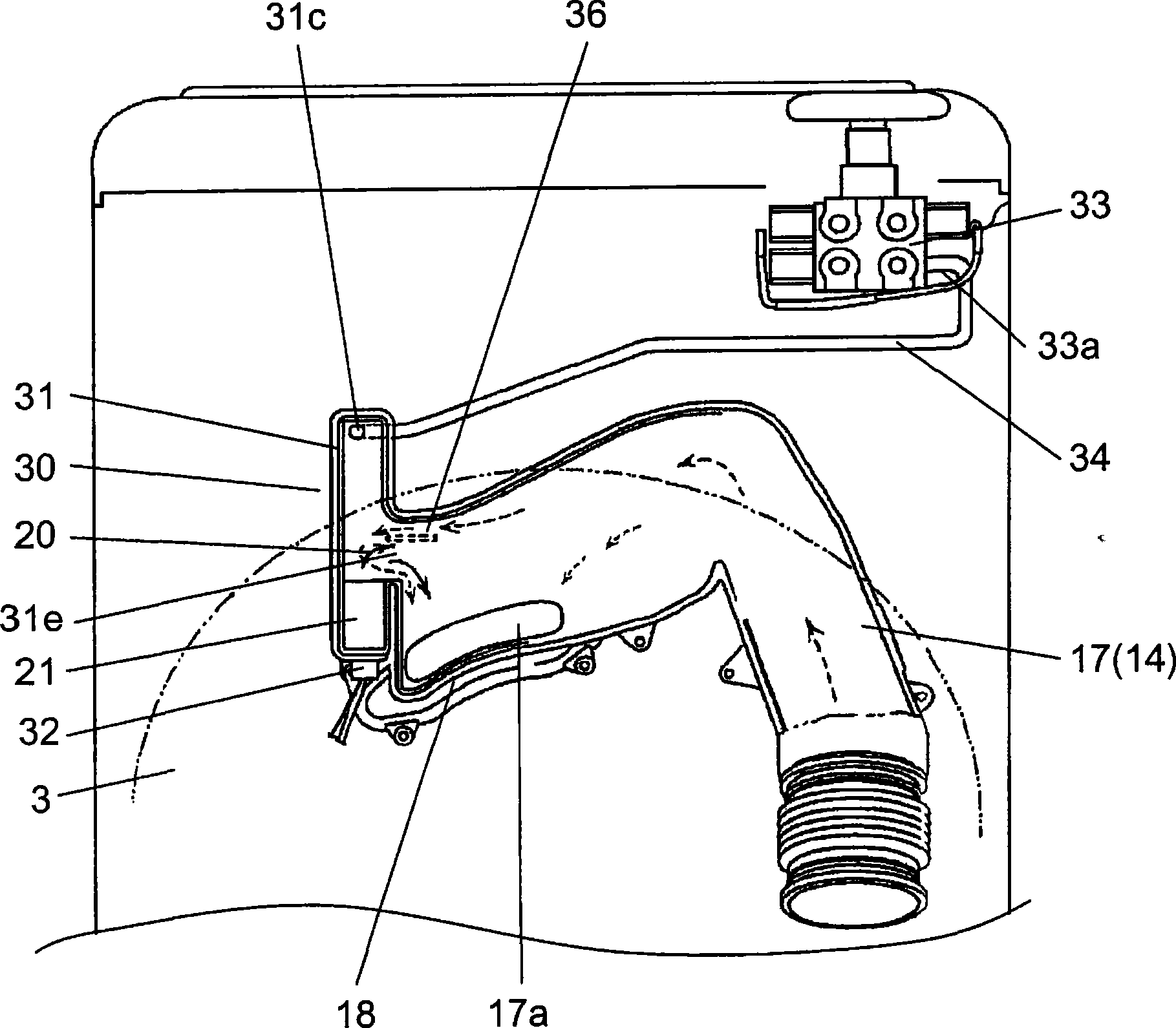 Rolling washing dryer