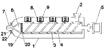 Screw type injection molding device