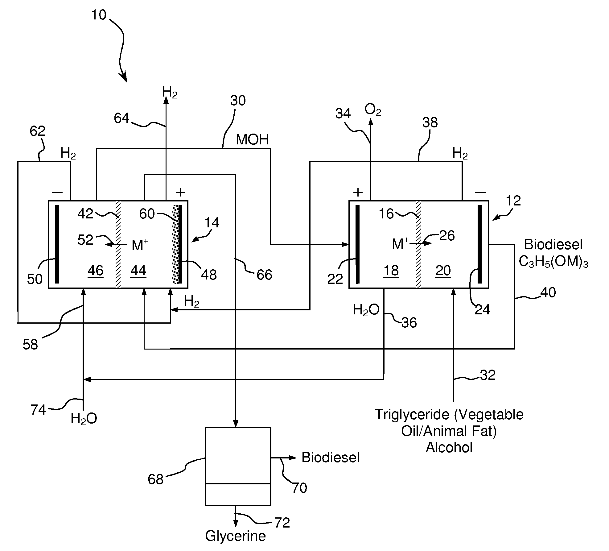 Synthesis of Biodiesel Using Alkali Ion Conductive Ceramic Membranes