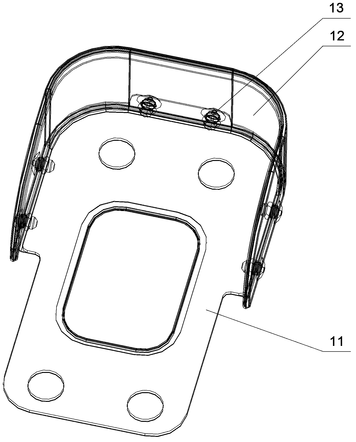 Exhaust manifold gasket and exhaust manifold with same and engine