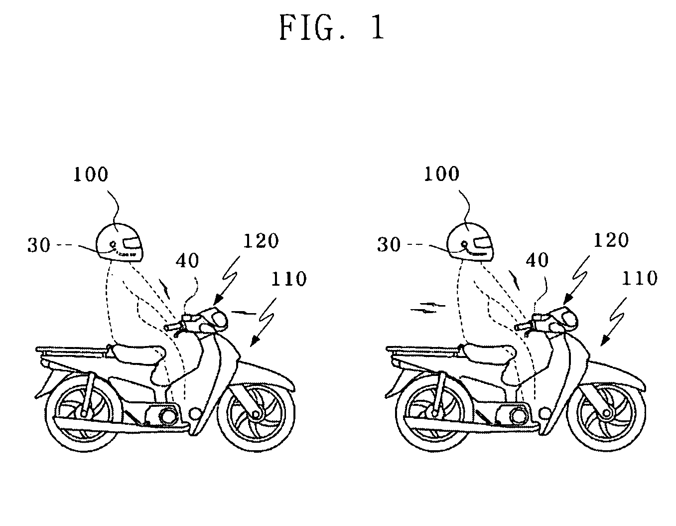 Helmet type hands free system with radio communication function