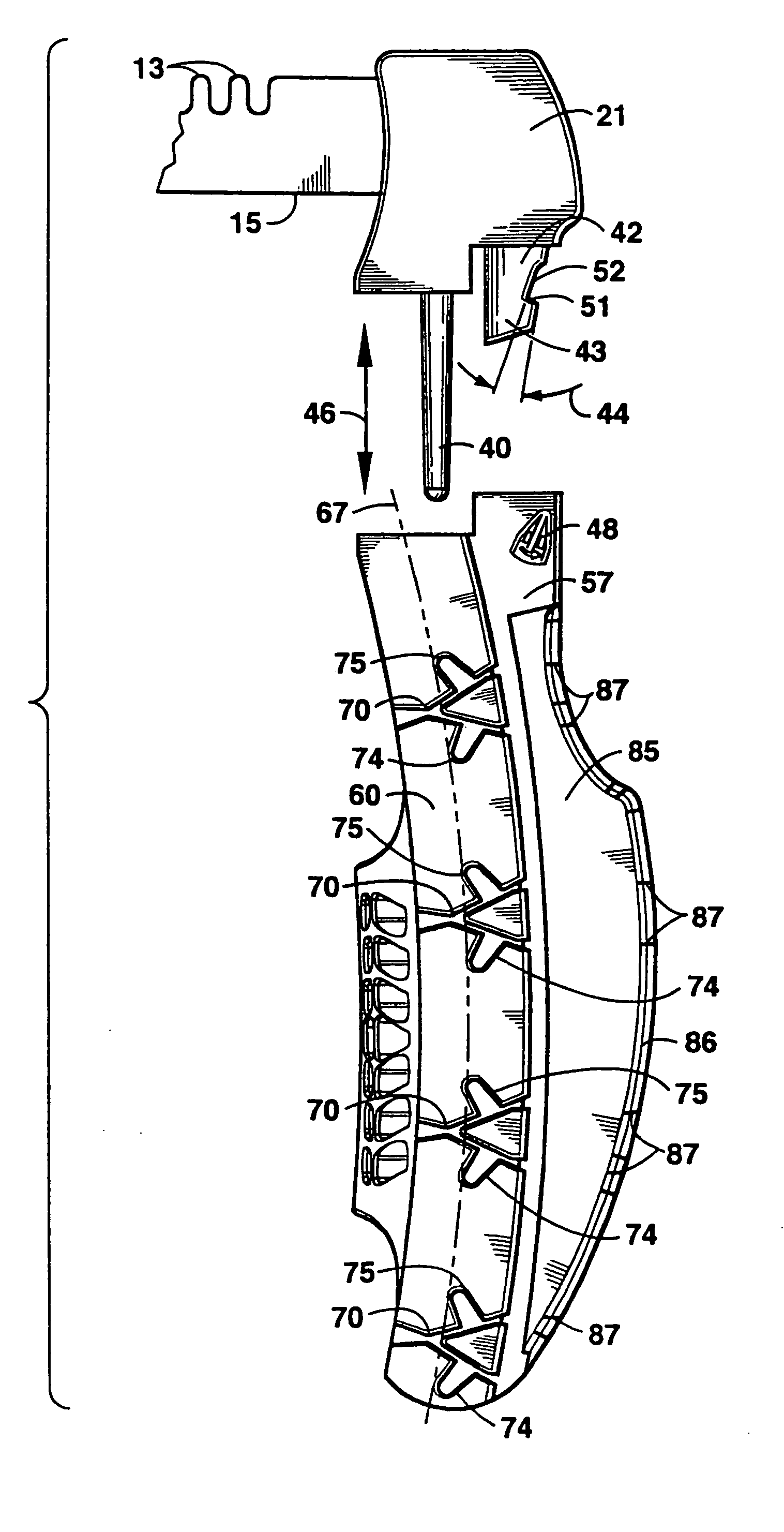 Surgical retractor blade and system