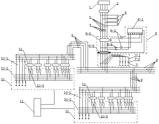 Residual current action protecting system practical training device