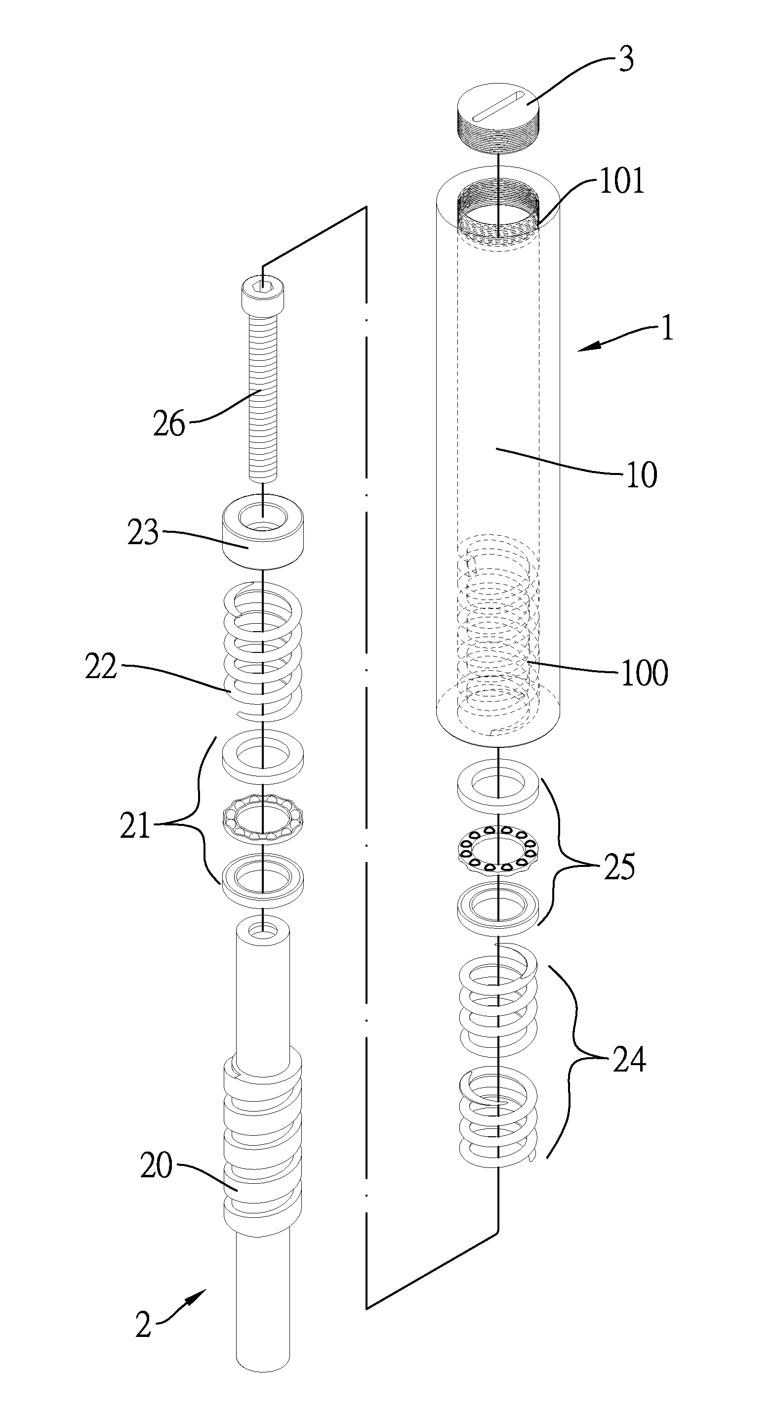 Rotating torque transmission buffered shaft