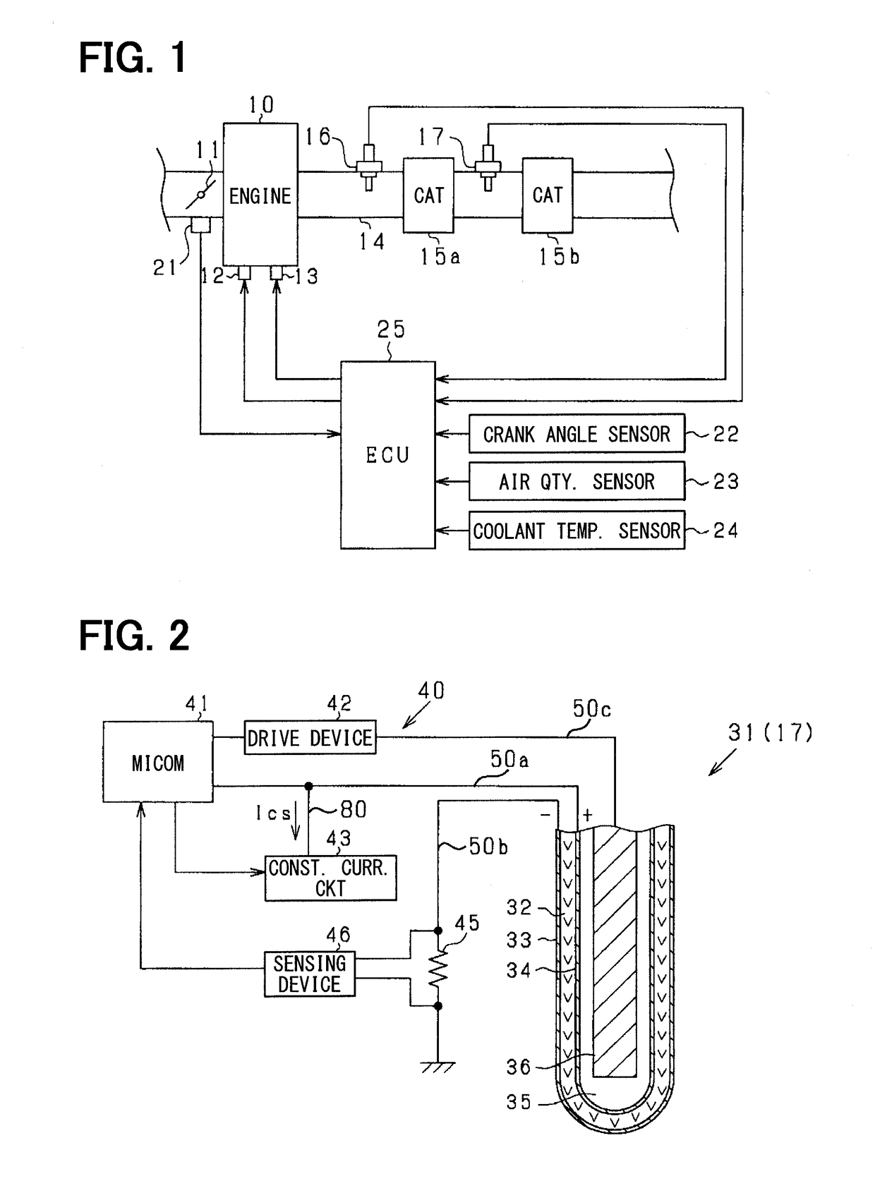 Gas sensor control device